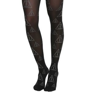 Harry Potter Deathly Hollow Symbol Tights